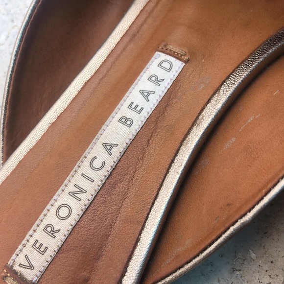 Veronica Beard Metallic Leather Flats - Picture 4 of 5